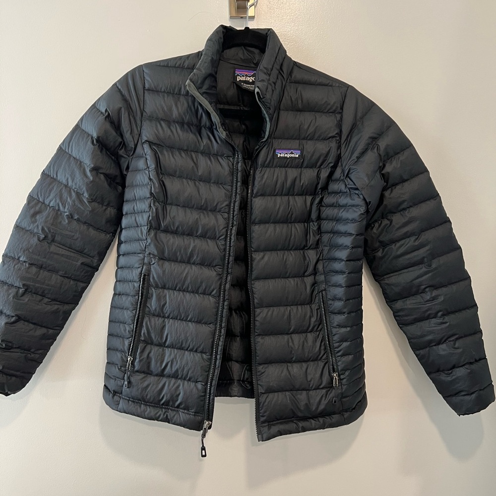 Patagonia black down jacket